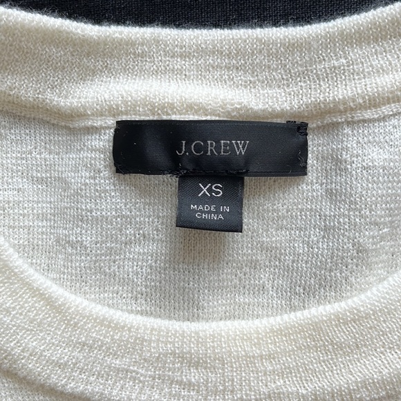 J. Crew Cream Navy Striped Merino Sweater - Picture 3 of 9